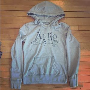 Grey Hooded Aeropostale Sweatshirt